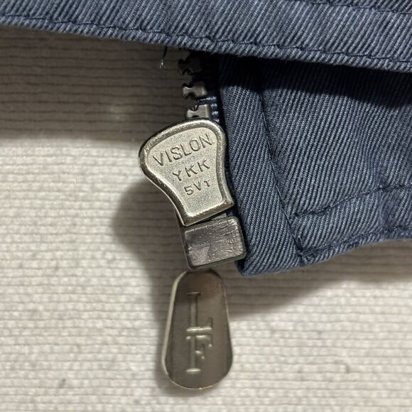 VTG London Fog Bomber Jacket Mens Small Full Vislon Zip Lightweight Blue - Picture 12 of 14